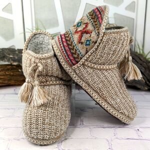 Muk Luks A La Mode Womens Short Bootie Slippers - Large 9-10